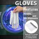 12 Pairs White Cotton Gloves Soft Cloth Dust Hand Gloves Work for Men Women Art Crafting Handling, Eczema, BBQ, Coin Jewelry Watch Inspection, Dry Hands Sleeping, Archival, Large (White, L)