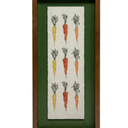 Begin Home Decor 19×9 in. Watercolor Carrots - Framed Matted Print for Home Decor