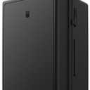 LEVEL8 Trunk Luggages, Large Suitcase 28 Inch Luggage with Spinner Wheels, Luminous Textured Checked Lightweight Hard Shell with Tsa Lock, Black