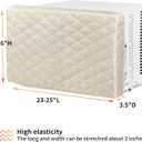 Homydom Air Conditioner Cover Inside, AC Unit Cover Double Insulation Defender, High Elasticity, Light Yellow M-25"x 16"x 3.5"(L x H x D)