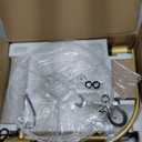 Nintiue Upgraded Modern Arc Dimmable Tall Standing Floor Lamp with Linen Shade, 1200 Lumens LED Bulb Included, for Living & Reading Room, Bedroom, Office & Nursery, Gold