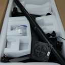 Small Standing Desk with Drawer, 35" x 20" Whole Piece Tabletop Electric Sit Stand Table, Height Adjustable Desk with Storage & USB Ports, Quick Install Home Office Computer Desk, Black