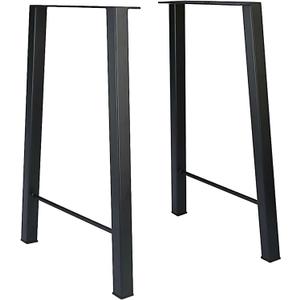 TENGCHANG 2 PCS 28'' Industry Trapezoid Dinning Table Legs Metal Steel Desk Legs DIY Furniture