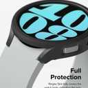 Ringke Slim [Anti-Yellowing Material / 2 Pack] Compatible with Samsung Galaxy Watch 6 Case (44mm) Lightweight Sturdy Solid Transparent Cover + Extra Color for Women, Men - Clear & Matte Black