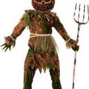 Scary Pumpkin Kids' Grim Reaper Halloween Costume - Morph (Large)