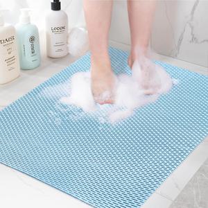 Square Shower Mat: 32"x32" Extra Large Non Slip Shower Mats for Inside Shower, Trimmable PVC Anti Slip Shower Stall Mats, Quick Dry Stand Up Shower Mat for Elderly, Kids