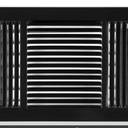 HVAC Premium 12"w X 8"h 3-Way AIR Supply Grille - Vent Cover & Diffuser - Flat Stamped Face - Black [Outer Dimensions: 13.75"w X 9.75"h]