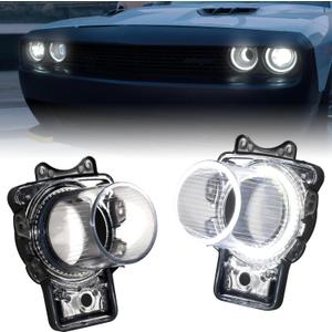 KEWISAUTO Headlights Bulbs for 2015-2020 Dodge Challenger, LED Head Lamps Air Inserts Assembly Head Light Bulb for Dodge Challenger 2015-2020 Accessories - 2PCS, White