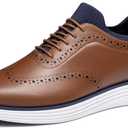 Bruno Marc Men's MaxFlex Dress Sneakers Oxfords Casual Wingtip Brogue Shoes (11, Brown)