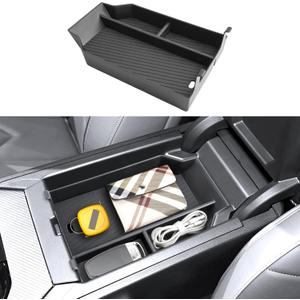 for 2025 2026 BMW X3 Center Console Organizer for BMW X3 G45 (30 xDrive/M50 xDrive), Durable ABS Plastic&Anti-Slip Rubber 2025 X3 Console Tray Insert for 2026 2025 BMW X3 Interior Accessories