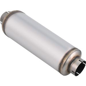 4 Inch Exhaust Muffler, 4" Inlet/Outlet 30" Overall Length Resonator, Stainless Steel Straight Through Design Performance Muffler, 1 PC