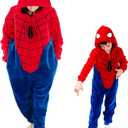 Snug Fit Adult Onesie Pajamas X-Large, Regular, Regular, Blue/Red)