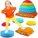 Crabs Balance Stepping Stones, 5 PCS Non-Slip Toddler Stepping Stones, Fun Sensory Toys for Toddlers, Exercise Sense of Balance And Coordination Skills Indoor or Outdoor Play for Kids Aged 3+