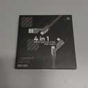 SHEZI [Upgraded 2.0] 4-in-1 Short USB C Cable 60W 0.6FT Fast Charging [480Mbps Data Sync] Flat Nylon Braided Charger Cord Combo, USB A/C to C/L Multi Charge Cable for iPhone/iPad & Most Devices, Grey