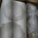 Milk Glass Chandelier Farmhouse Rustic Semi Flush Mount Ceiling Lamp Frosted White Globe Pendant Light Mid Century Modern Wood Grain Chandelier Sputnik Ceiling Light (3- Light)