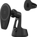 MagicMount Pro MS 3-in-1 Magnetic Phone Mount, Hands-Free Cell Phone Holder for Car Dashboard/Windshield/Vent Compatible with iPhone 16/15/14/13/12 Pro Pro Max Plus and Mag Safe Case