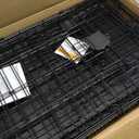 Amazon Basics Durable,Foldable Metal Wire Dog Crate with Tray, Double Door, 30 x 19 x 21 in, Black (30.0"L x 19.0"W x 21.0"H)