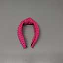 YISSION 1PC Pearl Knotted Headband for Women Non Slip Beaded Headband Wide Pearl Headbands Jeweled Embellished Hairband Hot Pink Head Band Hair Accessories for Women Girls