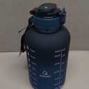 AQUAFIT Half Gallon Water Bottle with Time Marker - Straw & Chug Lid - BPA Free Gym Water Bottle with Straw - Big Gallon Jug (Nebula, 64 oz - 2in1 Lid)