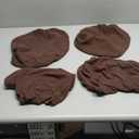 HFCNMY Stool Covers Rectangle,4 Pack Stretch Rectangle Bar Stool Covers Jacquard Vanity Stool Cover Washable Counter Stool Covers Bar Stool Seat Covers Saddle Seat Cover with Elastic Bands Coffee