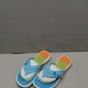Clarks Women's Breeze Reyna Cloudsteppers Flip-Flop, Turquoise Ombre Synthetic, 7