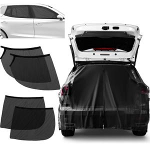 Yahenda Car Window Screens for Camping, SUV Tailgate Screen Included, 5 Pcs Car Window Bug Screens Set, Mosquito Net Privacy Shade for SUV Camping Side Windows & Trunk(XL)