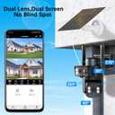 4K Solar Security Camera Wireless Outdoor with Dual-Lens,5G/2.4G WiFi Cameras for Home Security with WiFi 6,8MP Color Night ViSion,PIR Motion Detection,Auto Tracking,2-Way Audio,Spotlight Siren,Alexa
