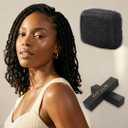 The Fox Afro Kinkys Bulk Human Hair Bundles for Braiding (14 Inch, Natural Color #1B, 50g), 100% Unprocessed Soft 4C Human Hair for Boho Braids, Twists, Dreadlocks & Loc Repair, Kid-Friendly