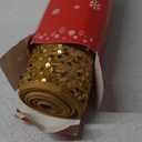 Gold Christmas Tree Collar - 23.6 Inch Sequin Skirt, Glitter Xmas Ring, Embroidered Velvet Collar for Pencil Tree, Sparkly Base Cover, Mermaid Stand Collar for Fall, Gold 