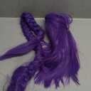 Kids Purple Braided Wig for Girls Child Long Braid Purple Wig Cosplay Synthetic Wigs with Wig Cap