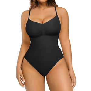 FeelinGirl Shapewear Bodysuit Sculpting Tummy Control Body Shaper for Women Seamless Plus Size Butt Lifting Shaper, M/L