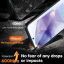 Wiaocit Tempered Glass Screen Protector for Samsung Galaxy A55 5G | 3+3 Pack, 9H Hardness, Camera Lens Protector, Installation Frame, Bubble Free, Case Friendly