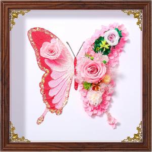 Vintage solid wood frame mural Desktop Decoration Mother Birthday Gift Female Friend Sisters Gift Bedroom Office Study Apartment Home Decoration, 12*12*1.96