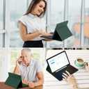 EAMPANG Case with Keyboard Mouse for Samsung Galaxy Tab A11 Plus/A9 Plus 2025/2023 11 inch,7 Color Backlight Detachable USB-C Keypad Magnetic Case with Pen Slot for Tablet A11+ A9+ 5G Dark Green