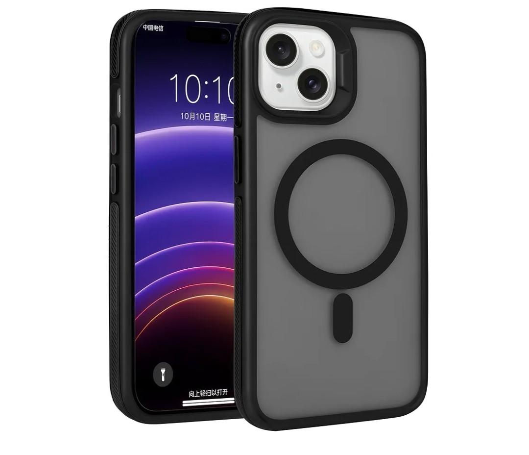 SUCGLES for iPhone 15 Case with MagSafe [Ultra Strong Magnetic] [12FT Military Drop Protection] [Shockproof Bumper] Slim Thin Mag Safe Promax Phone Cover for Apple 15 (Black)