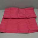 MIULEE Pack of 2 Decorative Outdoor Solid Waterproof Throw Pillow Covers Faux Linen Garden Farmhouse Cushion Cases for Patio Tent Balcony Couch Sofa 18x18 Inch Hot Pink