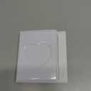 Photocard Book, 3 Inch White Photocard Book Mini Photo Album Heart Hollow Card Binder with 32 Pockets and Pendant