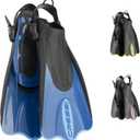 Cressi Palau SAF Short Open Heel Fins, Snorkel Fins, Quick Release Pull Tab | Fast on & Off, Snorkeling Fins for Adults, Size: M/L US Man 8½-11 US Lady 9½-12 EU 41/44