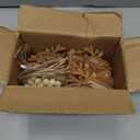 26 Pcs Christmas Initial Stocking Letter Tags Cute Reindeer Letter Ornaments Wooden Deer A-Z Alphabet Name Tags for Christmas Rustic Decor(Yellow Letter)