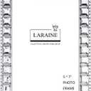 LARAINE Picture Photo Frame 5x7 Rhinestones Metal High Definition Glass Display Pictures for Tabletop Crystal Home Decorative Holiday Gift (Clear, 5x7)