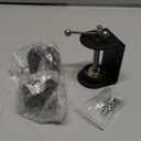 2-Pack 2 Inch Heavy Duty Black C-Clamps for Desk & Table, 0.6-2.2 Inch Clamping Range, 2 Mounting Holes, Metal Workbench Clamps