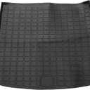 Cargo Liner Trunk Mat Trunk Cargo Luggage Boot Tray Mat for Genesis GV70 2022-2024 Black TPE 1 Pc Flat Face Checkered Pattern Rear Anti-Slip