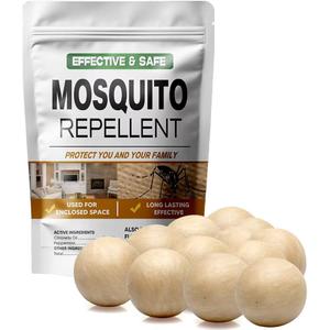 AUDQQM Mosquito Repellent Outdoor Patio, Mosquito Repellent Balls Indoor, Mosquitoes Deterrent for Yard, Mosquito Control, Keep Mosquito Away for Room/Porch/Camping, Effective for 60 Days-12P