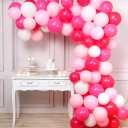 Inflatable Balloons, Pink/White, Party Decorations