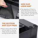 Large Barber Station Organizer for Corded Clippers & Guards, Barber Clipper Tray Anti-slip Hair Trimmer Holder, Multifunctional Detachable Hairdressing Tool Holder, Salon Haircut Supplies Storage Case