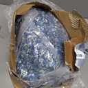 MKXI King Comforter Set Lightweight Bedding Set Blue Flowers and Leaves Botanical Theme Casual Floral Patterned Comforter 3 Piece