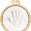 Creawoo Baby Imprint Frame Handprint Footprint Christmas Keepsake Ornament Kit, Personalized Holiday DIY Christmas Gift for New Born Baby Boys Girls Shower with Ring Tool and Display Bell Shaped Frame