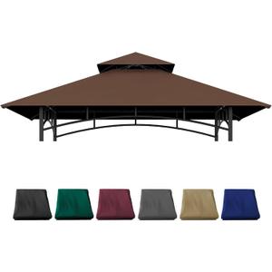 Grill Gazebo Replacement Cover 5x8 Ft Canopy Top Compatible with Grill Gazebo Frame Model L-GG001PST-F,L-GG001PST-H,L-GG001PST-F2, (Brown)