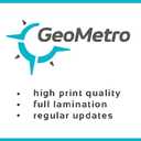 GeoMetro - Large Wall Map of the United States (39 x 55 inches) Full Lamination, all 50 States, Timezones, Interstates