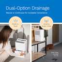 hOmeLabs 8 Pint Wi-Fi Dehumidifier for up to 1,800 Sq Ft Rooms (MAX 24 Pint at 95F, 90% RH)  Ultra Quiet, Compact Design with Smart Controls and Drain Hose